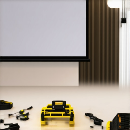 Tools and setup for installing a fixed frame projector screen