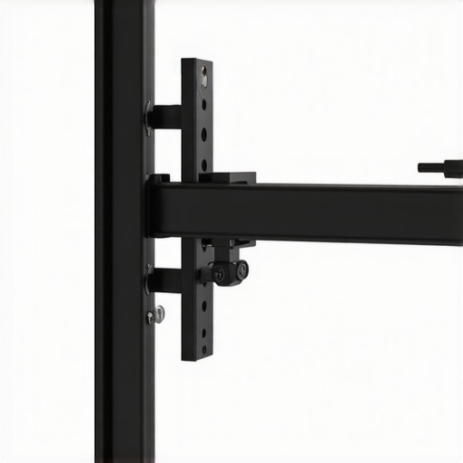 Heavy-duty wall anchors and brackets securing a projection screen to the wall.